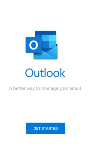 Cara install dan setting email Outlook di hp kamu 1 Halaman utama aplikasi Outlook Mobile