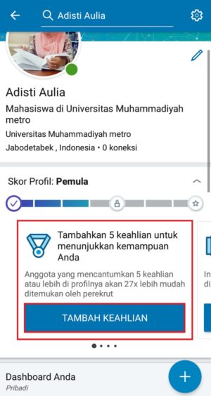 Apa itu LinkedIn? Bagaimana cara mendaftar di LinkedIn? 15 Menambahkan paling tidak 5 keahlian yang dimiliki
