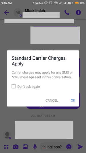 Cara menerima dan mengirim sms lewat facebook messenger 12 beri centang dan tap OK