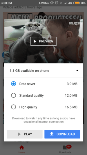 Perbedaan YouTube dan YouTube Go 8 pada youtube go, besaran ukuran video ditunjukkan dengan jelas