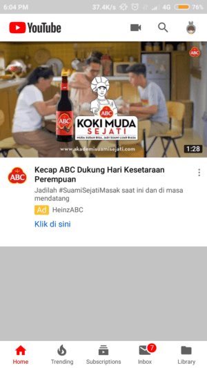 Perbedaan YouTube dan YouTube Go 1 tampilan depan aplikasi youtube