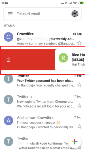 Cara mengatur menu swipe di gmail sesuai kebutuhanmu 19 Geser untuk menghapus