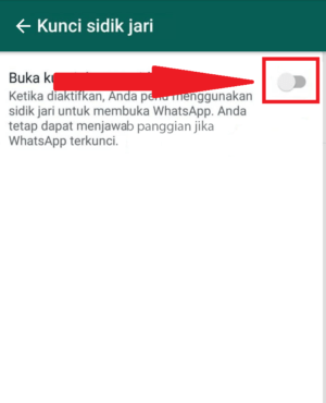 Cara Mengunci WhatsApp dengan Sidik Jari 5 aktifkan menu kunci sidik jari