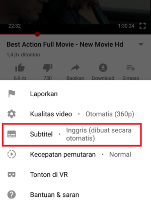Cara menampilkan subtitle (atau terjemahannya) di youtube 4 contoh subtitle sudah di aktifkan