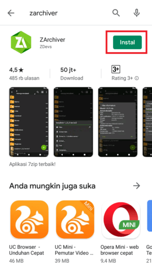 Cara mengirim folder (dan isinya) lewat whatsapp 1 download aplikasi ZArchiver