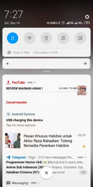 Cara menghemat kuota data saat nonton di Youtube 7 Proses Download Dimulai
