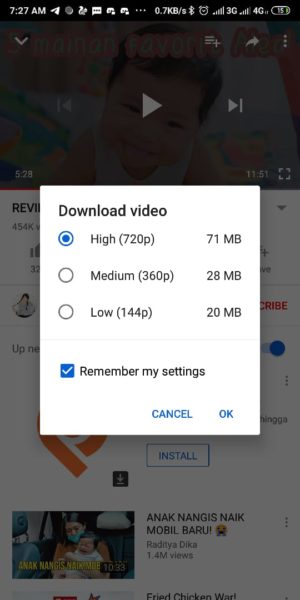 Cara menghemat kuota data saat nonton di Youtube 6 Pilih Resolusi