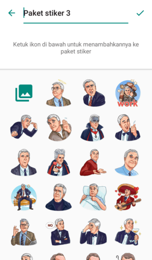 Cara menggunakan stiker Telegram di aplikasi WhatsApp 23 halaman stickernya