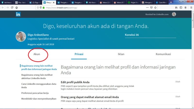 Cara menghapus (menutup) akun LinkedIn secara permanen 10 Tap Akun