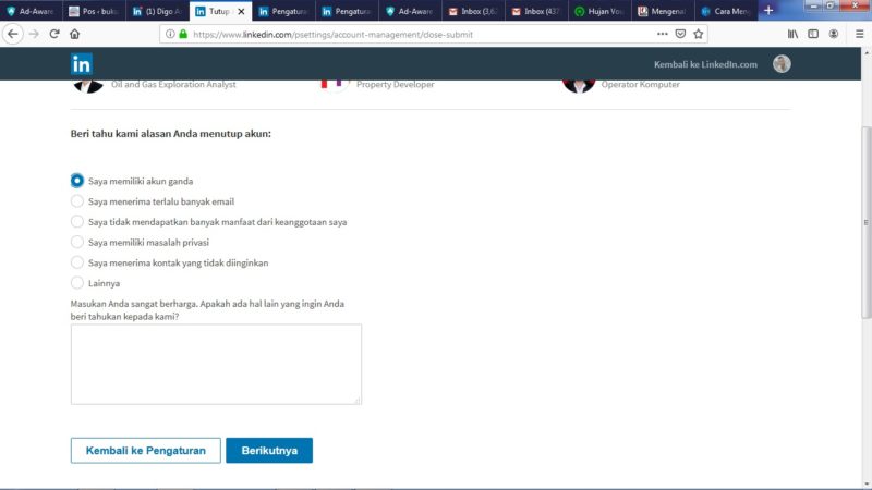 Cara menghapus (menutup) akun LinkedIn secara permanen 12 Alasan Penutupan Akun