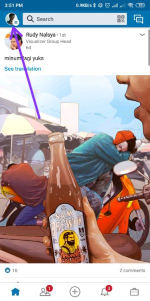 Cara menghapus (menutup) akun LinkedIn secara permanen 1 masuk ke halaman awal LinkedIn
