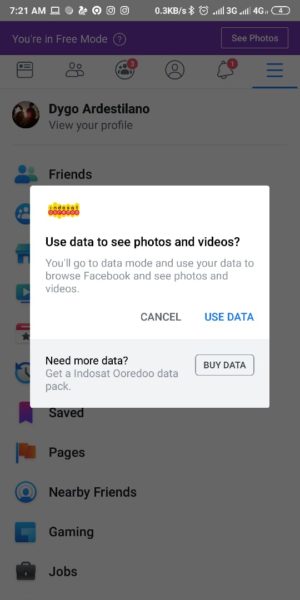 Cara menggunakan facebook mode gratis (tanpa kuota) di ponselmu 8 Pop Up Facebook Gratis
