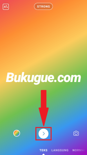 Cara buat tulisan 3D (tiga dimensi) di Instagram story 4 klik icon geser