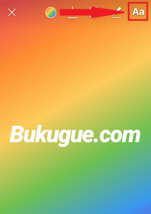 Cara buat tulisan 3D (tiga dimensi) di Instagram story 5 masuk ke menu icon Aa