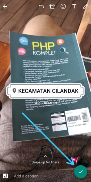 Cara menambahkan sticker jam dan lokasi di status whatsapp 11 Atur Posisi Lokasi