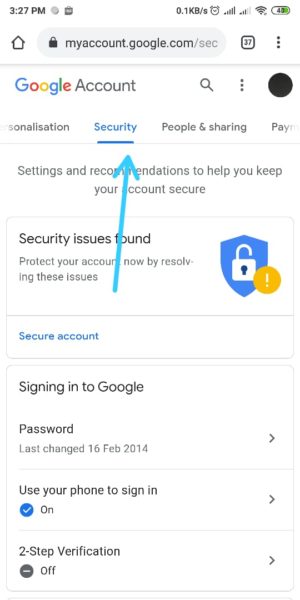 Cara mengaktifkan (dan menonaktifkan) verifikasi 2 langkah gmail 2 Masuk ke halaman sekurity