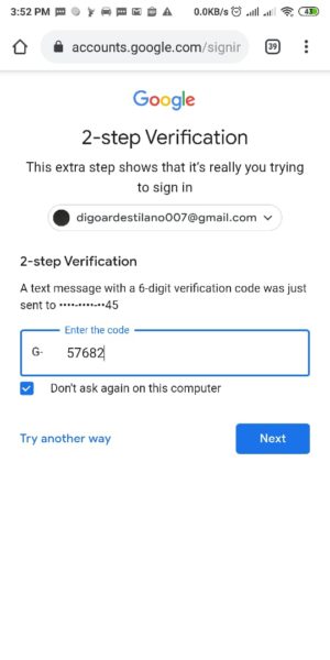 Cara mengaktifkan (dan menonaktifkan) verifikasi 2 langkah gmail 14 masukkan nomor verifikasi