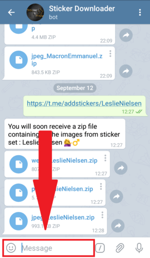 Cara menggunakan stiker Telegram di aplikasi WhatsApp 14 pastekan link yang tadi di sini