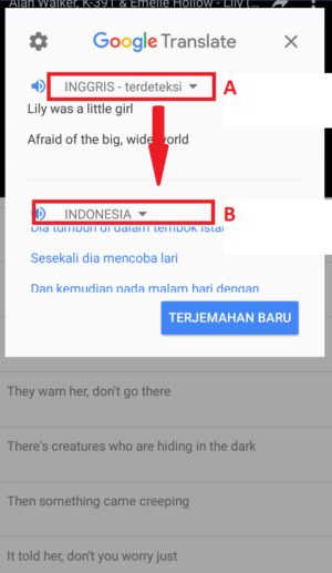 Cara menampilkan subtitle (atau terjemahannya) di youtube 29 pilih bahasa indonesia di kolom B