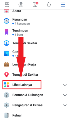 Cara cek perkiraan cuaca di Facebook 3 pilih menu lihat lainnya
