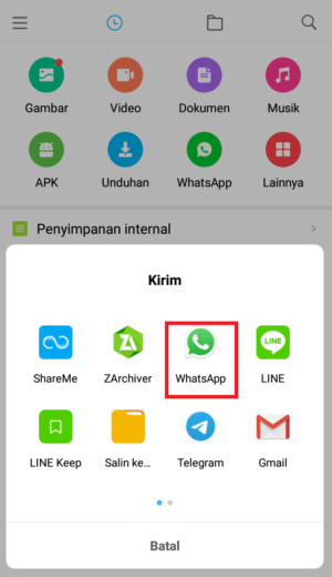 Cara mengirim folder (dan isinya) lewat whatsapp 10 pilih whatsapp