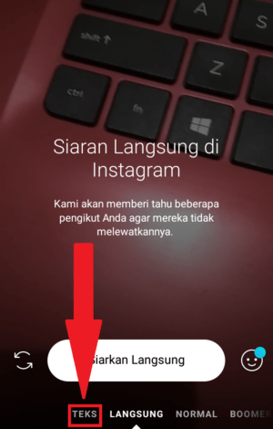Cara buat tulisan 3D (tiga dimensi) di Instagram story 2 silahkan pilih menu teks