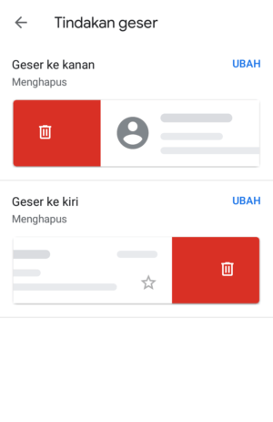 Cara mengatur menu swipe di gmail sesuai kebutuhanmu 18 tampilan setelah di ubah ke menu hapus saat swipe
