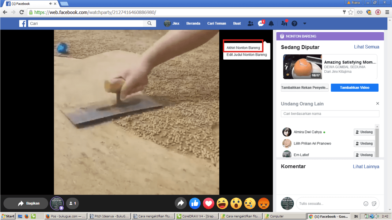 Cara nonton bareng (nobar) di Facebook 10 Cara nonton bareng (nobar) di Facebook 9