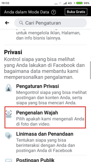 Cara mengaktifkan fitur pengenalan wajah di Facebook 2 Cara mengaktifkan fitur pengenalan wajah di Facebook 1