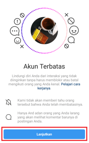 Cara mengaktifkan fitur restrict (batasi) di Instagram 7 klik saja lanjutkan