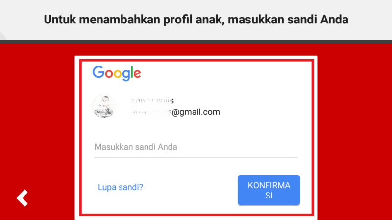 Cara membuat profil baru diaplikasi Youtube Kids 8 login ke akun google kalian