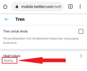 Cara melihat Trending Topik twitter berdasarkan lokasi 11 lokasi yang di tuju