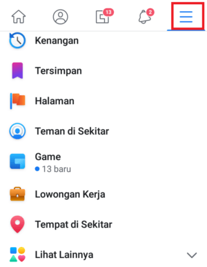 Cara menggunakan fitur snooze di facebook 9 masuk ke icon garis tiga