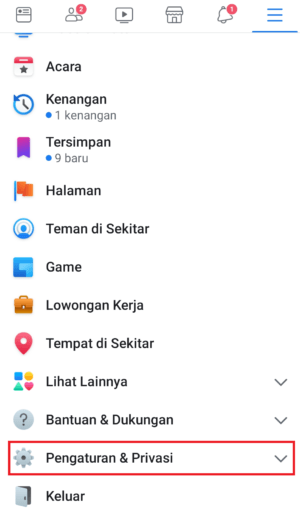 Cara menghemat kuota data facebook dengan #5 tips ini 2 masuk ke menu pengaturan & privasi