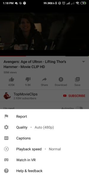 Cara mempercepat (atau memperlambat) video di Youtube 4 pilih playback speed