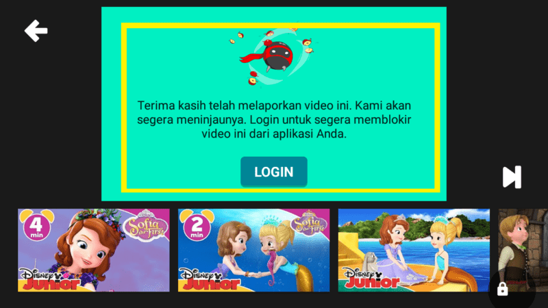 Cara melaporkan video "yang kurang pantas" di Youtube Kids 6 muncul pemberitahuan bahwa kalian melaporkan video