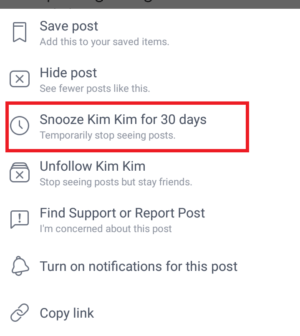 Cara menggunakan fitur snooze di facebook 2 snooze 30 hari