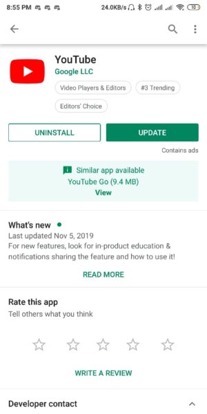 Youtube tidak bisa dibuka? Ini solusinya 4 Update Youtube Versi BAru