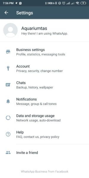 Cara menyembunyikan status online whatsapp agar terlihat offline 3 pilih Account