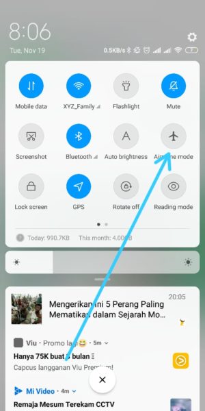 Cara menyembunyikan status online whatsapp agar terlihat offline 8 mode pesawat