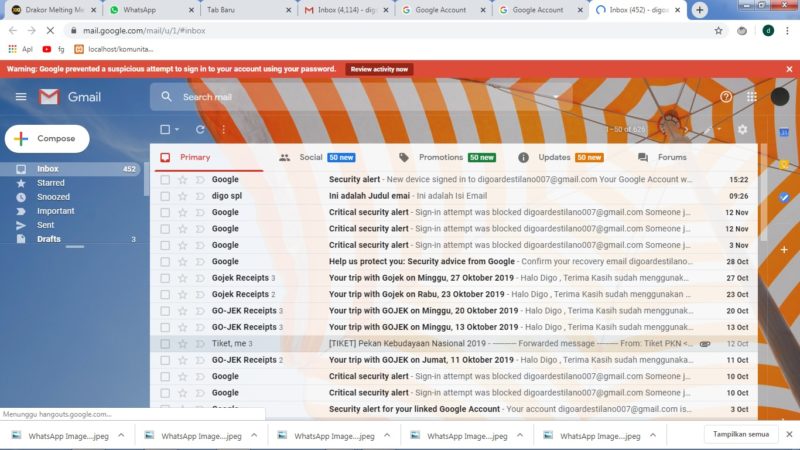 Cara mengirim file besar (diatas 25 MB) lewat Gmail (di HP atau PC) 20 Halaman Awal Gmail