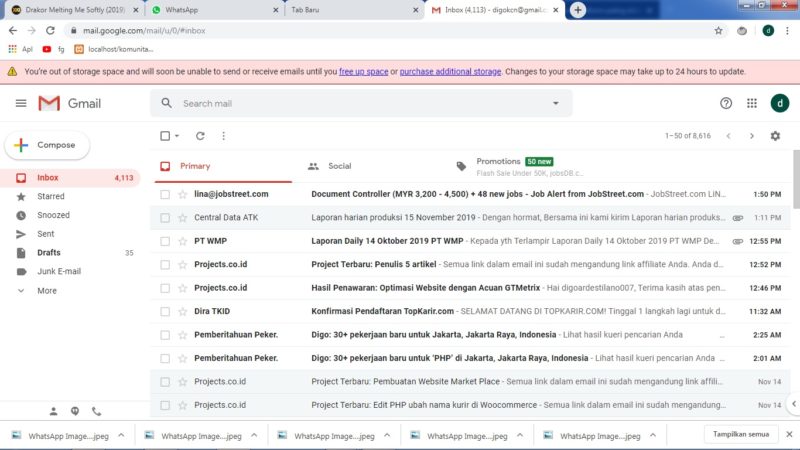 Cara mengirim file (foto, video, dokumen, dll) lewat gmail 9 Halaman Awal Gmail