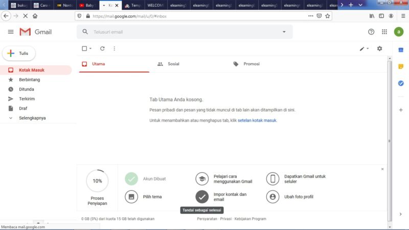Cara membuat email gmail 31 Pendaftaran Berhasil