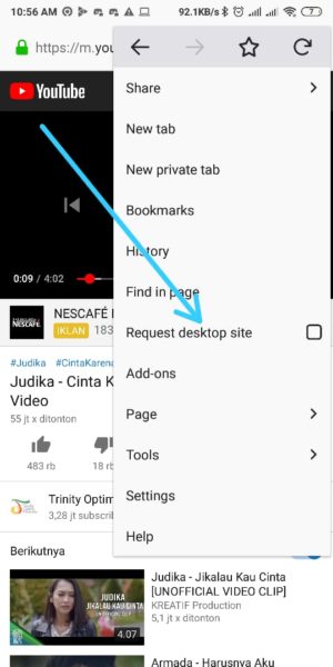 Cara memutar video Youtube di latar belakang ponsel kalian 10 setting tampilan desktop