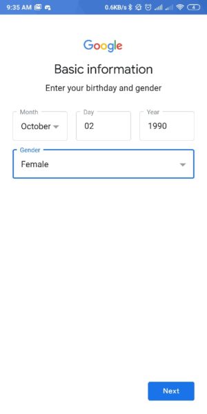 Cara membuat email gmail 15 Masukan Tanggal Lahir dan Jenis Kelamin