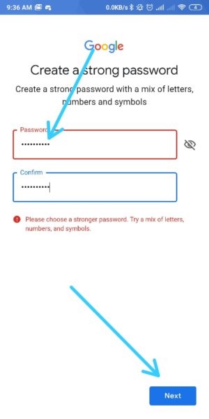Cara membuat email gmail 17 Buat Password