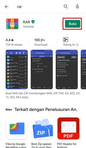 Cara mengirim folder (dan isinya) lewat gmail 1 buka aplikasi rar