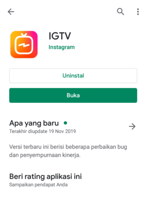 Cara menghapus video di IGTV 13 buka plikasi IGTV