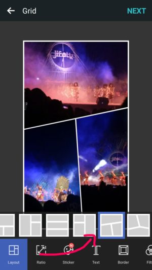Cara menggabungkan banyak foto (collage) di instagram story 9 pilih jenis layout yang kamu sukai