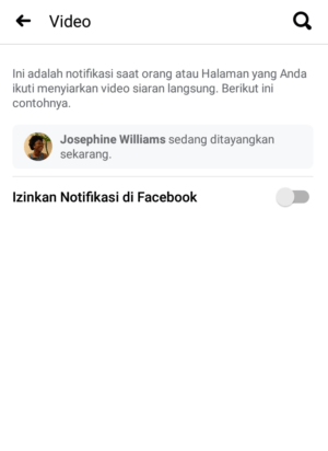 Cara menghilangkan pemberitahuan siaran langsung facebook 12 pengaturan pemberitahuan siaran langsung berhasil dimatikan